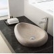 Oval Traverten Lavabo